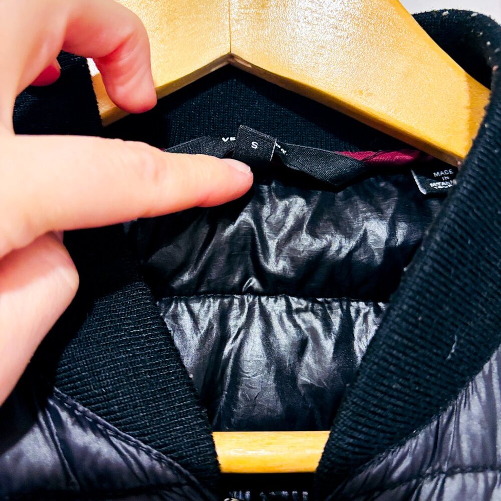 VERO MODA Black Quilted Mid-Season Puffer Coat Sleek | Small * - Picture 5 of 11